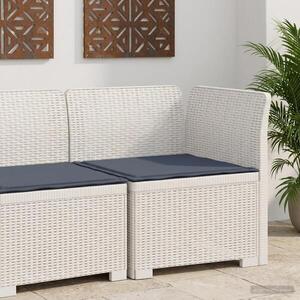Imagine vidaXL Canapea de Grădină cu 1 Loc cu Pernă Aspect Rattan PP Alb