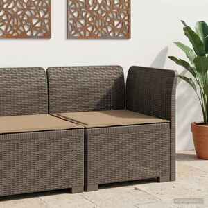 Imagine vidaXL Canapea de Grădină cu 1 Loc cu Pernă Aspect Rattan PP
