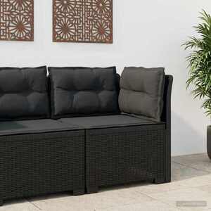 Imagine vidaXL Canapea de Grădină cu 1 Loc cu Perne Aspect Rattan PP Antracit