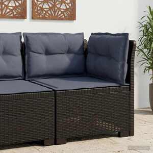 Imagine vidaXL Canapea de Grădină cu 1 Loc cu Perne Aspect Rattan PP Antracit