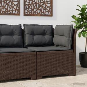 Imagine vidaXL Canapea de Grădină cu 1 Loc cu Perne Aspect Rattan PP Maro