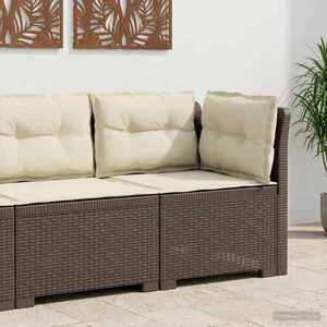 Imagine vidaXL Canapea de Grădină cu 1 Loc cu Perne Aspect Rattan PP