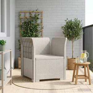 Imagine vidaXL Fotoliu cu 1 Loc Aspect Rattan PP Alb