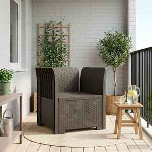 Imagine vidaXL Fotoliu cu 1 Loc Aspect Rattan PP Gri deschis