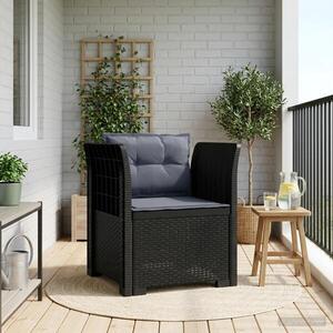 Imagine vidaXL Fotoliu cu 1 Loc cu Perne Aspect Rattan PP Antracit
