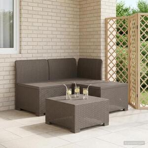 Imagine vidaXL Canapea pentru Grădină cu 3 Locuri Aspect Rattan PP Gri deschis