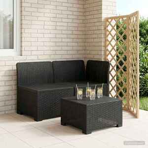 Imagine vidaXL Canapea de Grădină cu 2 Locuri Aspect Rattan PP Antracit