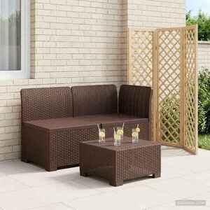 Imagine vidaXL Canapea de Grădină cu 2 Locuri Aspect Rattan PP Maro