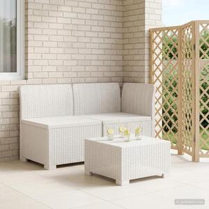 Imagine vidaXL Canapea de Grădină cu 2 Locuri Aspect Rattan PP Alb