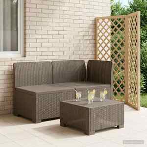 Imagine vidaXL Canapea de Grădină cu 2 Locuri Aspect Rattan PP Gri deschis