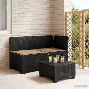 Imagine vidaXL Canapea de Grădină cu 2 Locuri cu Perne Aspect Rattan PP