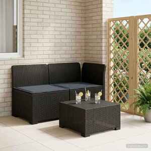 Imagine vidaXL Canapea de Grădină cu 2 Locuri cu Perne Aspect Rattan PP