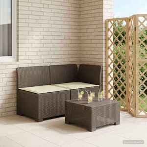 Imagine vidaXL Canapea de Grădină cu 2 Locuri cu Perne Aspect Rattan PP