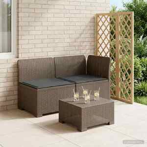 Imagine vidaXL Canapea de Grădină cu 2 Locuri cu Perne Aspect Rattan PP