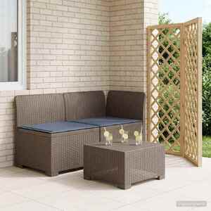 Imagine vidaXL Canapea de Grădină cu 2 Locuri cu Perne Aspect Rattan PP