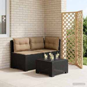 Imagine vidaXL Canapea de Grădină cu 2 Locuri cu Perne Aspect Rattan PP