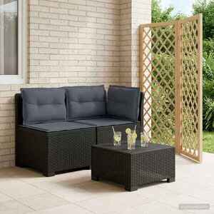 Imagine vidaXL Canapea de Grădină cu 2 Locuri cu Perne Aspect Rattan PP