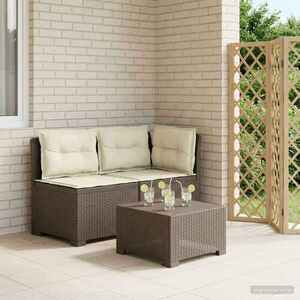 Imagine vidaXL Canapea de Grădină cu 2 Locuri cu Perne Aspect Rattan PP