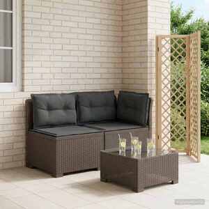 Imagine vidaXL Canapea de Grădină cu 2 Locuri cu Perne Aspect Rattan PP