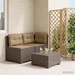 Imagine vidaXL Canapea de Grădină cu 2 Locuri cu Perne Aspect Rattan PP