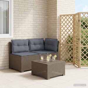 Imagine vidaXL Canapea de Grădină cu 2 Locuri cu Perne Aspect Rattan PP