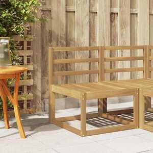 Imagine vidaXL Modul Spătar Alb 59 x 4 x 73 cm Lemn Solid de Acacia