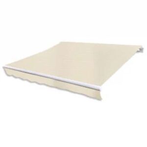 Imagine vidaXL Copertină pliabilă motorizată, crem, 600 cm