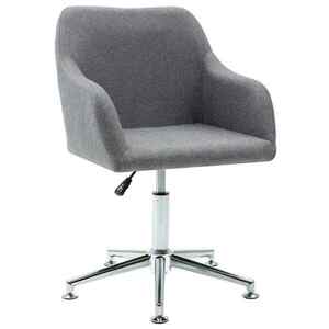 Imagine vidaXL Scaun de birou pivotant, gri deschis, material textil