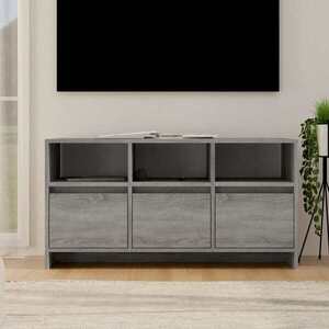 Imagine vidaXL Comodă TV, stejar gri sonoma, 102x37, 5x52, 5 cm, PAL
