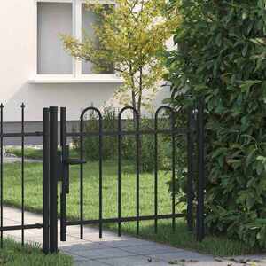 Imagine vidaXL Poartă de gard cu o singură ușă BOXTEL cu capac tip cerc 100 x 75 cm