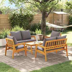 Imagine vidaXL Set bistro 5 buc. Maro Lemn Solid de Acacia