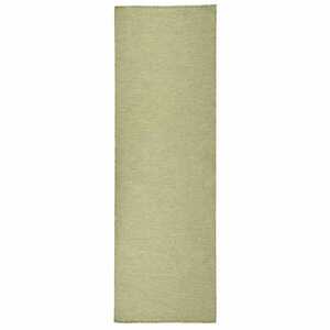 Imagine vidaXL Covor de exterior, verde, 80x250 cm, țesătură plată