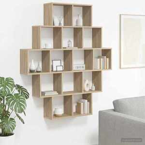 Imagine vidaXL Raft de perete Stejar Sonoma 120 x 20 x 136 cm Lemn prelucrat