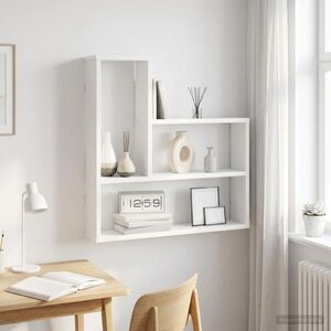 Imagine vidaXL Raft de perete Alb 60 x 11 x 60 cm Lemn prelucrat