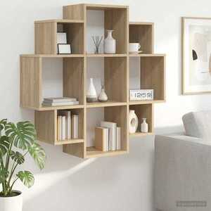 Imagine vidaXL Raft de perete Stejar Sonoma 90 x 25 x 90 cm Lemn prelucrat