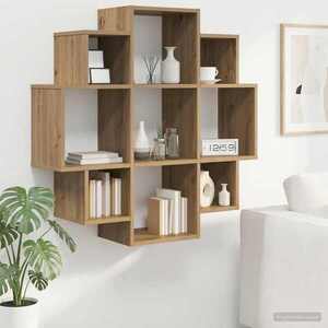 Imagine vidaXL Raft de perete Stejar Artizanal 90 x 25 x 90 cm Lemn prelucrat