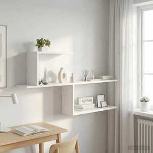 Imagine vidaXL Raft de perete Alb 122 x 18 x 60 cm Lemn prelucrat