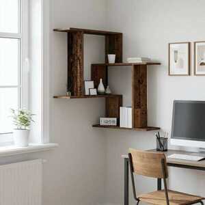 Imagine vidaXL Raft de perete Lemn vechi 67 x 67 x 87 cm Lemn prelucrat