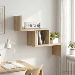 Imagine vidaXL Raft de perete Stejar Sonoma 48 x 15 x 42 cm Lemn prelucrat