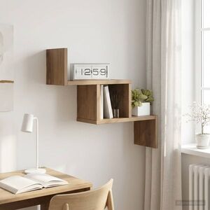 Imagine vidaXL Raft de perete Stejar Artizanal 48 x 15 x 42 cm Lemn prelucrat