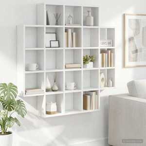 Imagine vidaXL Raft de perete Alb 100 x 13 x 100 cm Lemn prelucrat