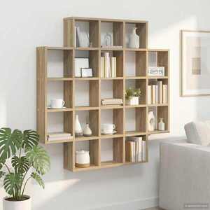 Imagine vidaXL Raft de perete Stejar Sonoma 100 x 13 x 100 cm Lemn prelucrat