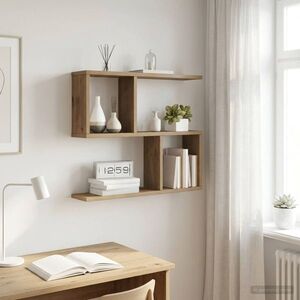 Imagine vidaXL Raft de perete Stejar Artizanal 60 x 12 x 50, 5 cm