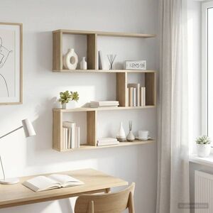 Imagine vidaXL Raft de perete Stejar Sonoma 80 x 12 x 79, 5 cm Lemn prelucrat