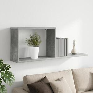Imagine vidaXL Rafturi suspendate Gri Beton 80 x 15 x 30 cm Lemn prelucrat