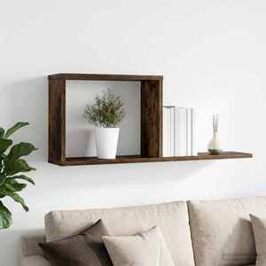 Imagine vidaXL Rafturi suspendate Stejar fumuriu 80 x 15 x 30 cm