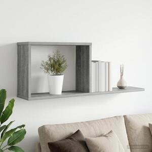 Imagine vidaXL Rafturi suspendate Sonoma gri 80 x 15 x 30 cm Lemn prelucrat
