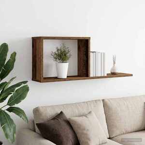 Imagine vidaXL Rafturi suspendate Lemn vechi 80 x 15 x 30 cm Lemn prelucrat