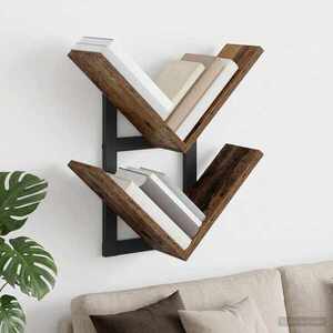 Imagine vidaXL Raft Suspendat Pentru Perete Lemn vechi 43 x 15 x 47 cm