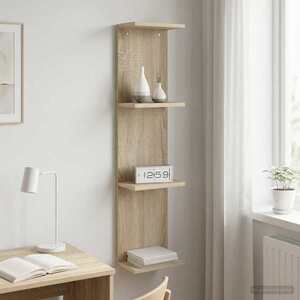 Imagine vidaXL Raft de perete Stejar Sonoma 25 x 15 x 100 cm Lemn prelucrat